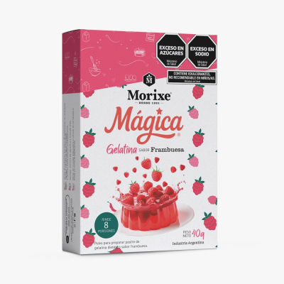 Gelatina Morixe Magica Frambuesa 12X40Gr