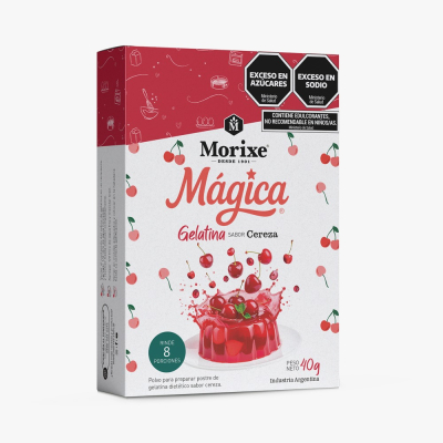 Gelatina Morixe Magica Cereza 12X40Grs