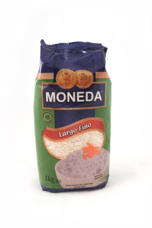 Arroz Moneda Largo Fino X 1Kg