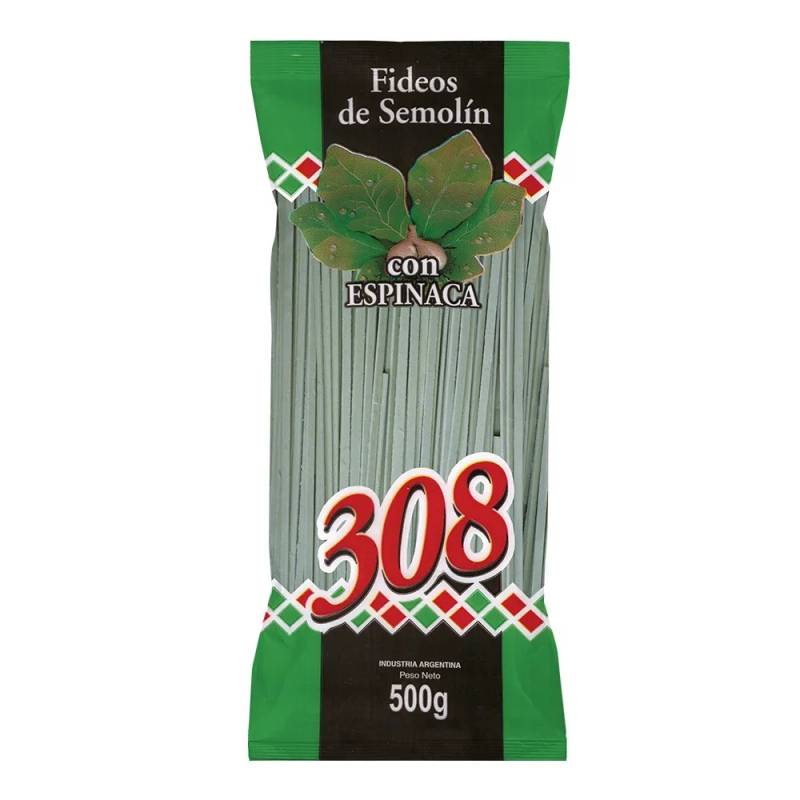 308 Tallarines Espinaca N2 12X500 Grs