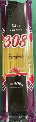 308 Fideo Spaghetti Semola 12Ux500Grs