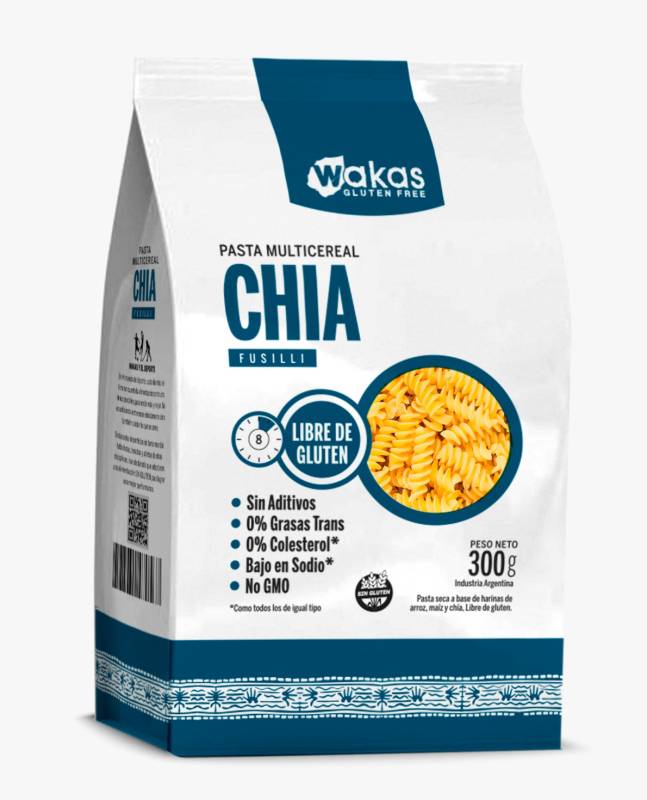Fideos Wakas Chia 12Ux300 Grs