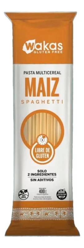 Fideos Wakas Maiz Spaghetti 12 U X 400 Grs